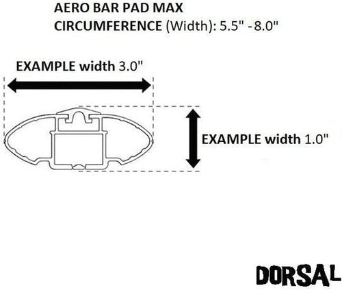 DORSAL Aero Roof Rack Pads - Pack of 2 for Surfboards, Kayaks & Snowboards | 28-Inch Black