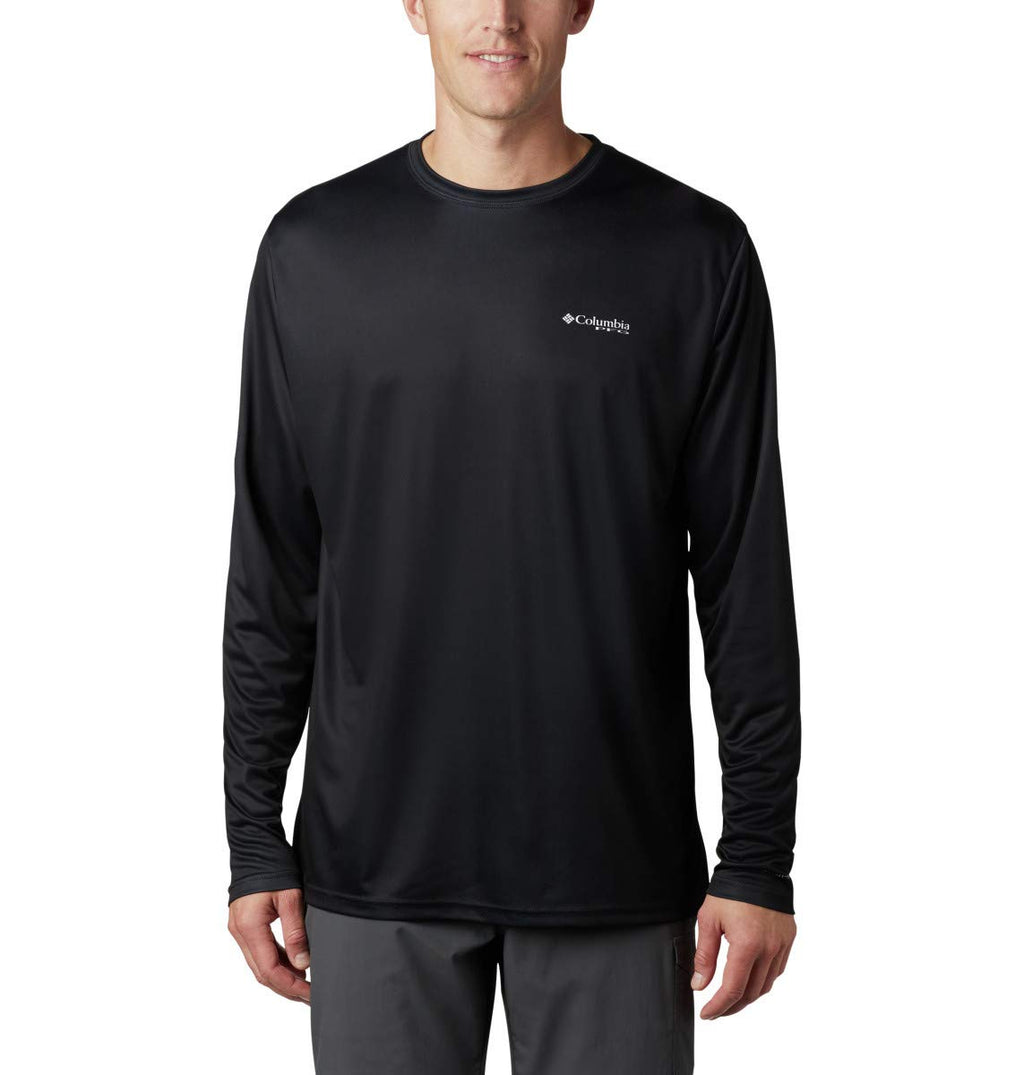 Columbia Men's Standard Terminal Tackle PFG Fish Flag LS, Black/Graphite, X-Large