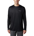 Columbia Men's Standard Terminal Tackle PFG Fish Flag LS, Black/Graphite, X-Large