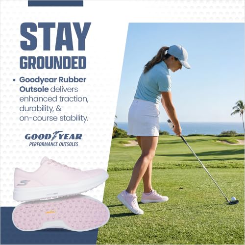 Skechers Women's Drive 6 Arch Fit Golf Shoes - Pink, Waterproof, Spikeless