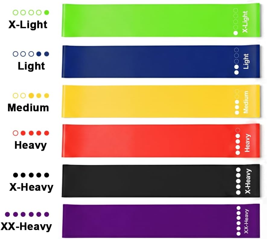 Skiennix 6-Pack Professional Exercise Bands Set - Versatile Resistance Bands for Home Workouts