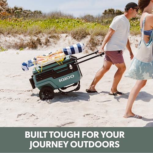 Igloo Trailmate Journey 70Qt Wheeled Cooler - Carbonite Insulated Ice Chest
