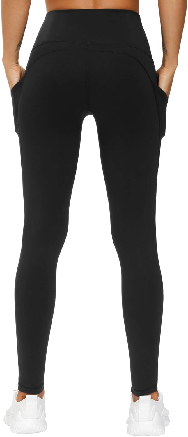 The Gym People High Waist Yoga Pants - Thick Tummy Control Leggings with Pockets for Women