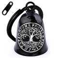 Motorcycle Tree of Life Bell Stainless Steel Accessories Black Silver Variation