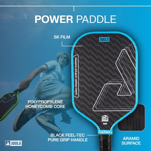 JOOLA Double Vision 16mm Pickleball Paddle - Perseus Blue, USAP Approved