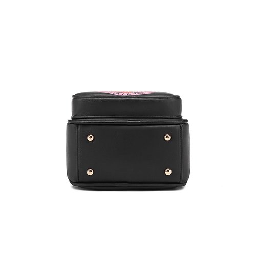 Frida Kahlo Cartoon Collection Mini Size Backpack (Black/Black)