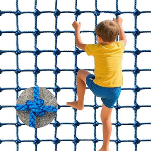 Kids' Polyester Climbing Net - Navy Blue 3ft x 9ft Heavy-Duty Indoor Outdoor Play Equipment - Safe & Exquisite Design