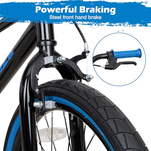 Nighthawk 20 Inch Kids Bike for Boys Girls Ages 6-12 - Lightweight Steel Frame