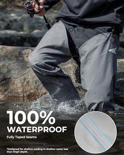 KastKing RiverWalker Stockingfoot Hip Waders for Fishing - Large Size