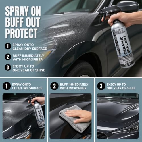 Flitz Ceramic Sealant Spray 16oz - Polishes & Protects for 1 Year