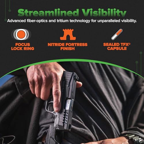 TRUGLO Tritium Pro Handgun Night Sights for CZ 75 Orange Ring Focus Lock Compact