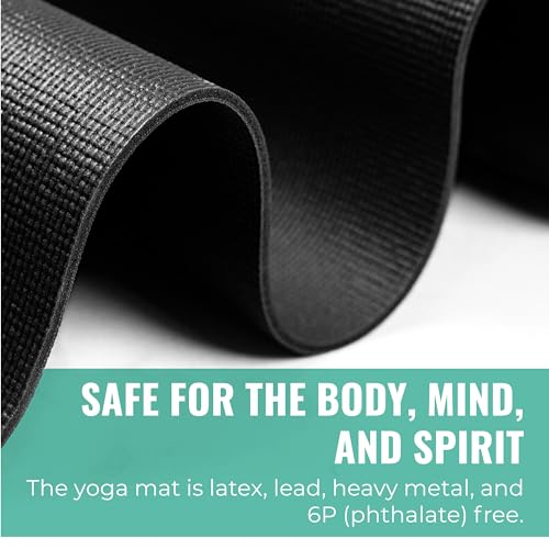 Black 16-Pack 3mm Bulk Yoga Mats - Non-Slip, Cushioned, Easy to Maintain