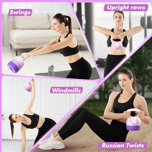 Purple Adjustable Kettlebell 12LB for Strength Training - Yes4All