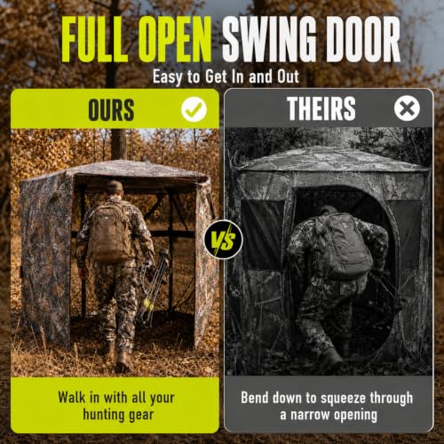 PZT Hunting Blind with 3 Shooting Heights & Built-in Storage for Deer Hunting