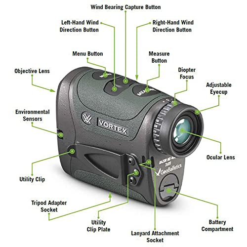 Vortex Razor HD 4000 Geoballistics Laser Rangefinder for Hunting & Shooting