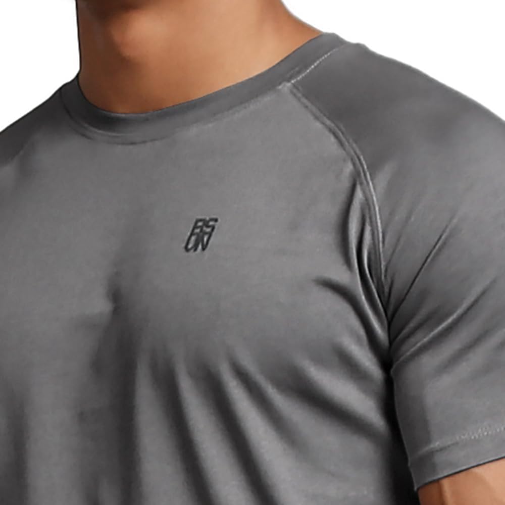 Skiennix Men's Athletic T-Shirts - Breathable Wicking Fabric - Casual Short Sleeve Crew Neck