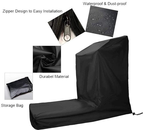 UCARE Treadmill Cover Outdoor Running Machine Dustproof Waterproof Cover Black Home Gym Treadmill Waterproof Protection Covers for Non-Folding & Folding Treadmills (S: 64.3x29.6x43in /165x76x110cm)