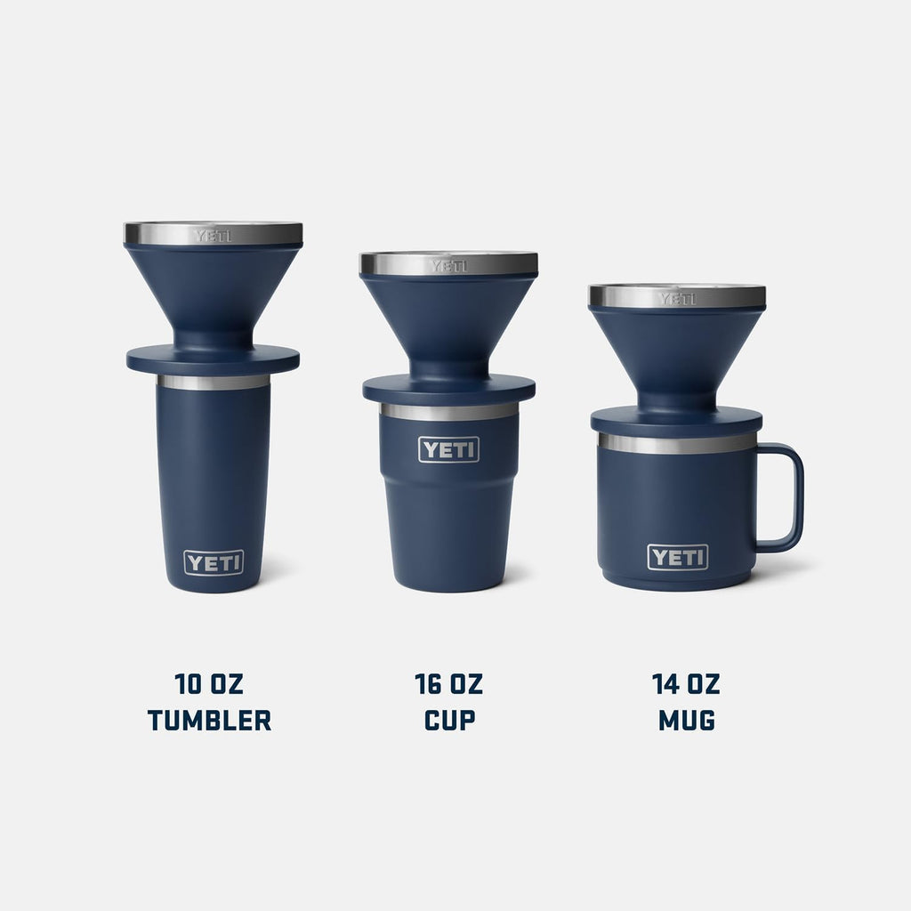 YETI Pour Over Coffee Maker | Perfect Coffee Extraction Anywhere | Stainless Steel, Fits V60 Filter, Black