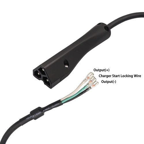 DRIVE UP 48V Golf Cart Charger Plug 3-Pin Triangle Handle Connector with Wire Fits EZGO RXV 604321, 611219 (Charger Plug with Wire)