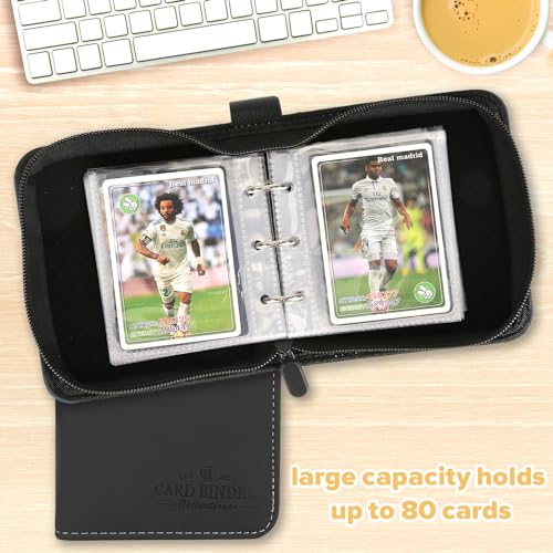 Foalgo Black Trading Card Binder Album with 80 Side Loading Pockets - Z-Black Variation