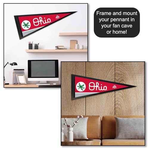 Ohio State Buckeyes Pennant Banner Flag - College Team Decor, 12x30 Inches