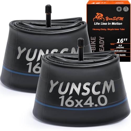 Heavy Duty 16x4.0 E-Bike Inner Tube AV32 Schrader Valve – 2 Pack