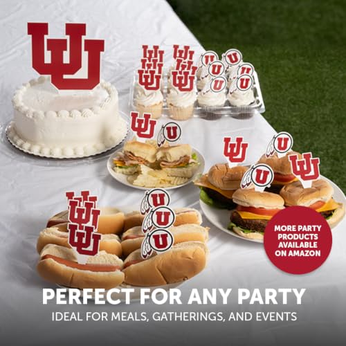 Desert Cactus Utah Utes Food Picks and Cupcake Toppers - 25 pcs