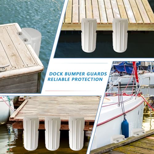 BALAVA 4 Pack White Inflatable Marine Dock Bumpers for Boat Protection