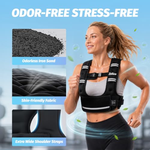 Weighted Vest for Women Men 20-32LB Adjustable Training Vest for Fitness & Cardio