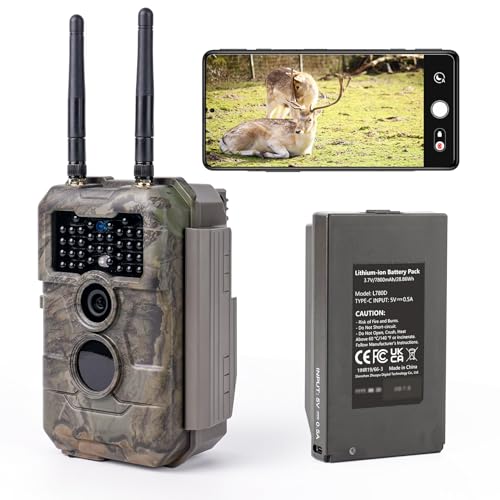 GardePro E6 2.0 Pro WiFi Trail Camera - 4K Video, Rechargeable Battery