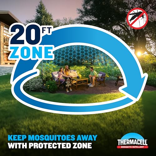 Charcoal Thermacell E-ZoneGuard Mosquito Repellent 2-Pack Rechargeable Outdoor Patio