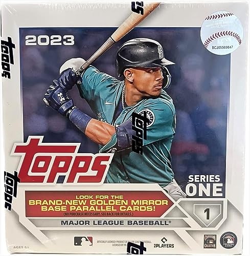 Topps 2023 Baseball Series 1 Giant Card Box - 16 Packs, 256 Cards, Retail Exclusive Insert