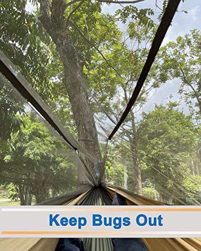 Sunyear USA Green Camping Hammock with Net & Straps - 55"W x 106"L Single