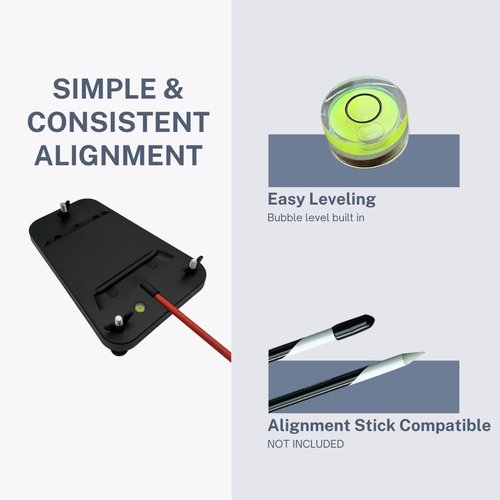 Bogeys2Birdies Alignment and Leveling Stand for Swing Caddy SC4 / SC4Pro Golf Launch Monitor, Voice Caddy, Adjustable Height, Built-in Level, Alignment Stick Holder