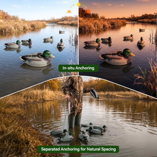 GearOZ 6oz Duck Decoy Weights Anchors Tangle-Free Texas Rig 48 Inch