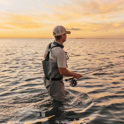 Frog Toggs Hellbender Waterproof Chest Waders - Stockingfoot, Slate Gray, Large