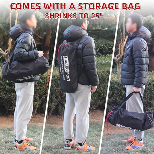 Portable Disc Golf Basket with 16 Heavy Duty Chains - PDGA Approved, Foldable with Carry Bag
