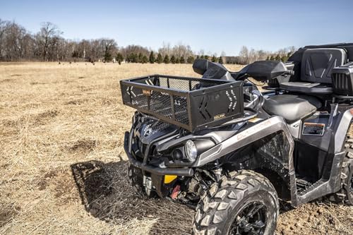Kolpin ATV Front Rack Gear Basket - Black, 38 Inch Storage for UTV & Off-Road Vehicles