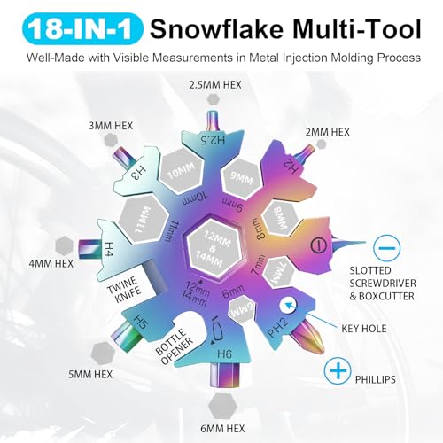 18-in-1 Snowflake Multi Tool - Portable Camping & EDC Gear for Men