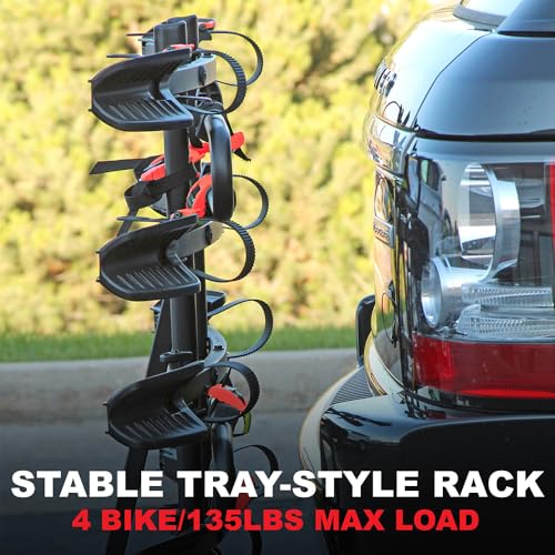 Road-Max 4 Bike Hitch Rack - Foldable, 2-Inch Receiver, Blade Runner 4