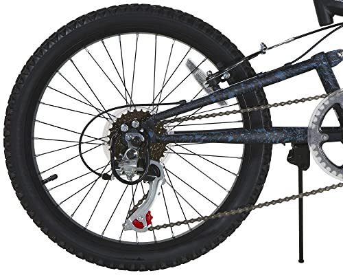 20-Inch Youth Mountain Bike with Dual Suspension and 6-Speed Gearing