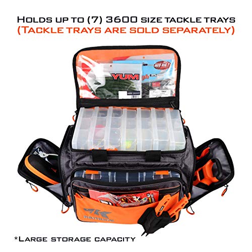 KastKing A1 Hoss Medium Tackle Bag 15x11x10.25in Orange Saltwater-Resistant