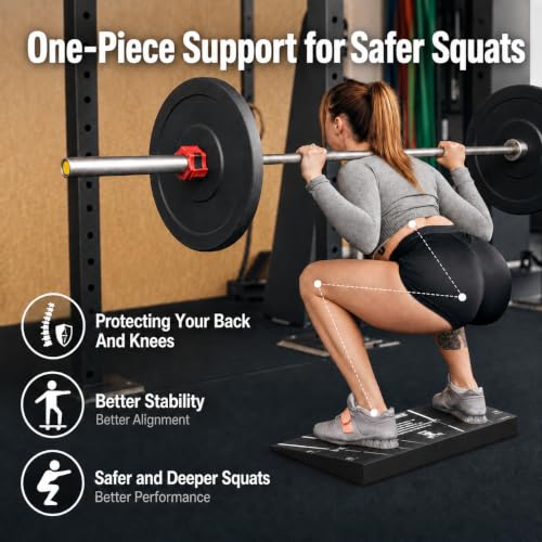 Squat Wedge Block - 15° Heel Elevated Slant Board for Better Form