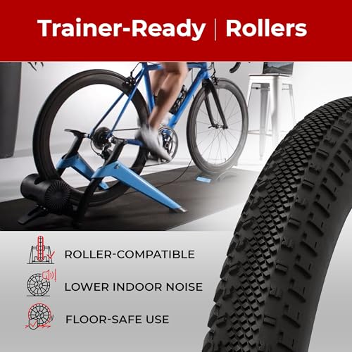 700x38c Gravel Bike Tire & Schrader Tube Set - Foldable, Puncture-Resistant, with Schrader Tubes