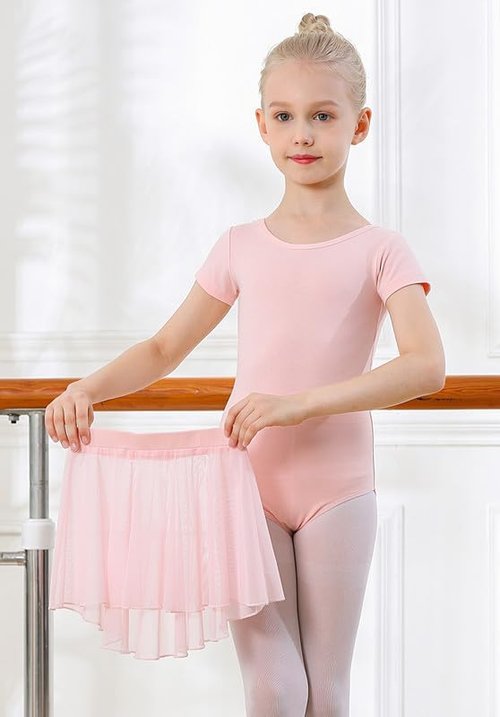 DIPUG Girls Ballet Leotards - Removable Skirt & Hollow Back Design | Toddler Dance Dress Combo