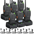 Baofeng BF-888S 6 Pack Walkie Talkies with Earpieces - Long Range Two-Way Radios for Adults