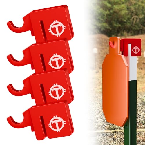 Heavy-Duty T Post Target Hanger - Red Elephant 4 Pack, Tool-Free Shooting Stand