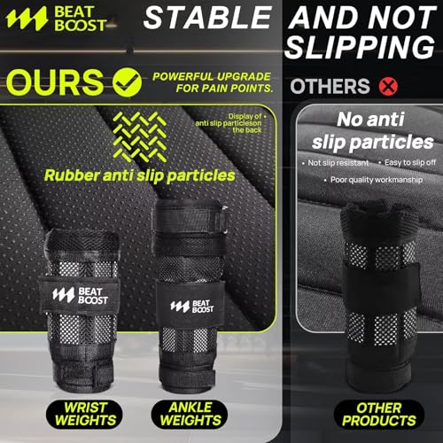 25LB Adjustable Wrist & Ankle Weights Set for Exercise and Workout - Non-Slip, Breathable Fabric