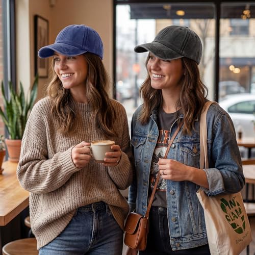 Sureio 24 Pack Distressed Baseball Caps for Women & Men Vintage Style