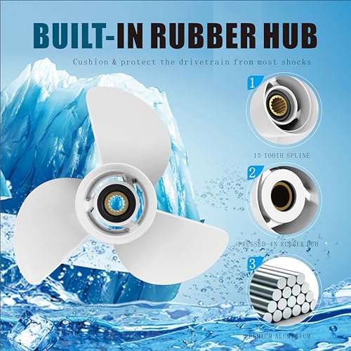 Aluminum Boat Propeller 13.5x15K Fits Yamaha Outboard Engines 60-130HP
